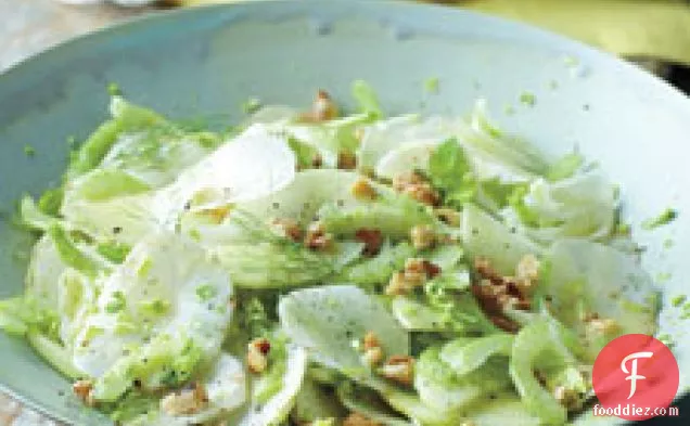 Celery, Sunchoke, And Green Apple Salad With Walnuts And Mustar