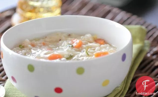 क्लासिक चिकन और चावल का सूप