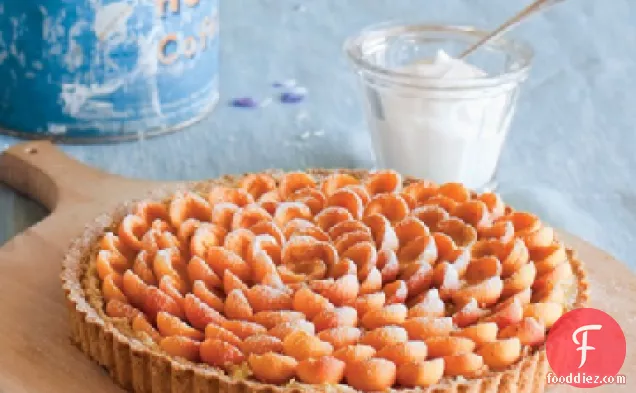 Almond-Apricot Tart with Whipped Cream