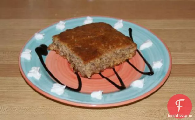 White Chocolate Coconut Banana Snack Cake
