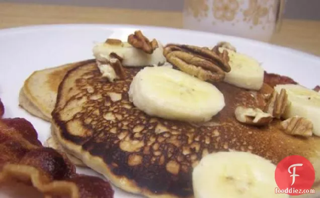 Banana Pecan Buttermilk Pancakes