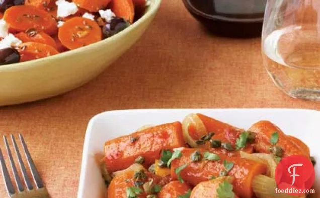 Braised Carrots with Orange and Capers