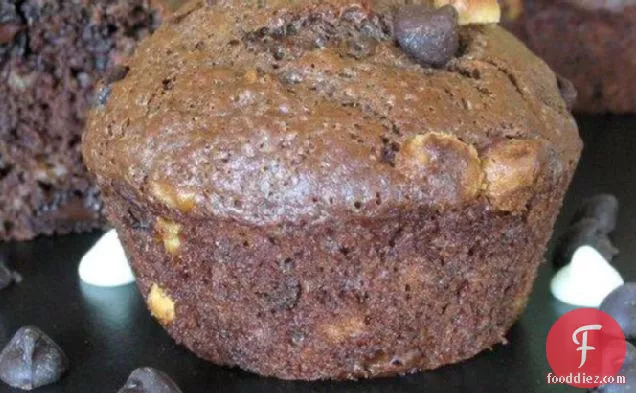 Triple Chocolate Banana Muffins