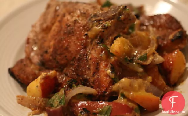 Braised Pork Chops With Onion Salsa (Ww)