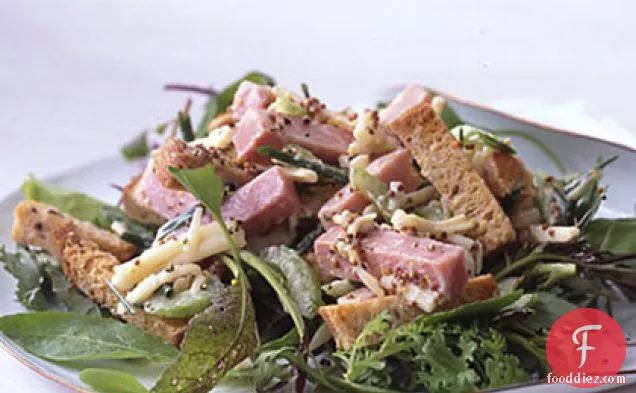Ham and Cheese on Rye Bread Salad