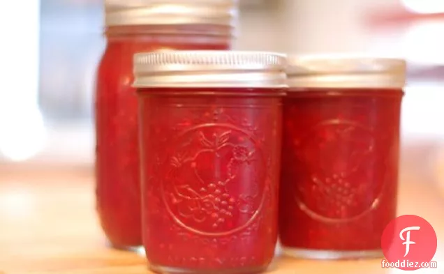 Raspberry Rhubarb Jell-O Jam