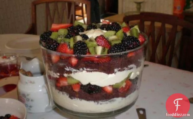 Fruity Chocolate Cake Trifle