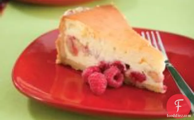 Krispy Kremey White-Chocolate Raspberry-Filled Cheesecake