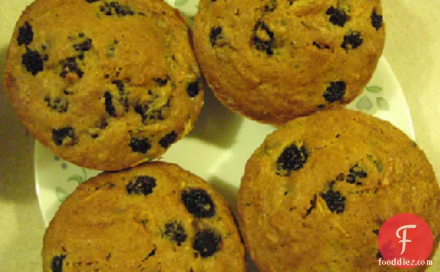 Whole-Grain Blackberry Spice Muffins