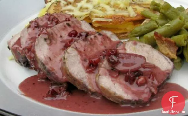 Pork Loin With Lingonberry Sauce
