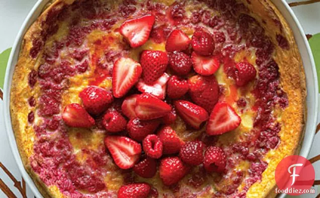 Custardy Oven Pancake with Mixed Berries