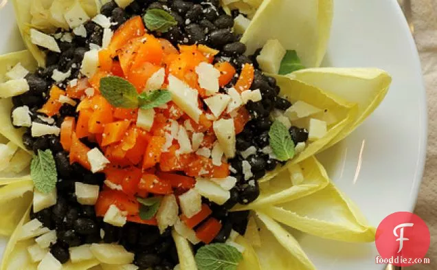 Black Beans, Carrots And White Chicory