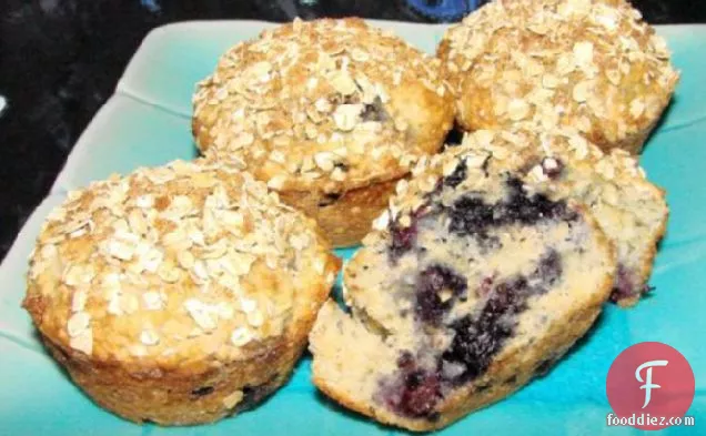 Lemon Blueberry Oatmeal Muffins