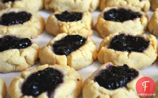 Blueberry Thumbprint Cookies