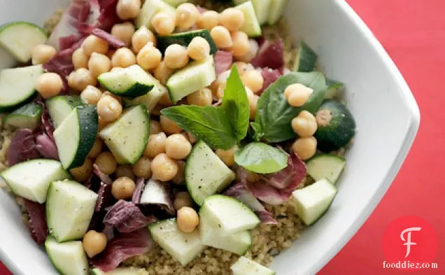 Chickpeas, Courgettes And Red Chicory Couscous