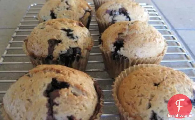 Vegan Whole-Grain Blueberry Muffins