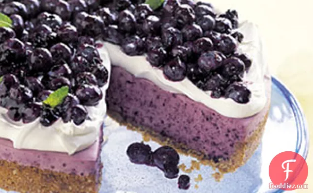No-Bake Blueberry Cheesecake with Graham Cracker Crust