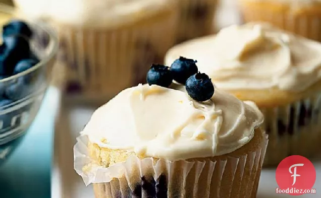 Lemon-Scented Blueberry Cupcakes