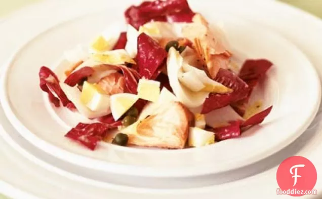 Chopped Endive Salad with Smoked Salmon
