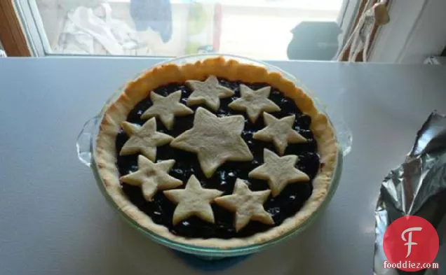 Double Blueberry Cookie Pie