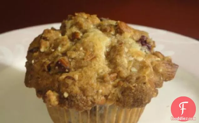 Sour Cherry Muffins With Almond Crumble