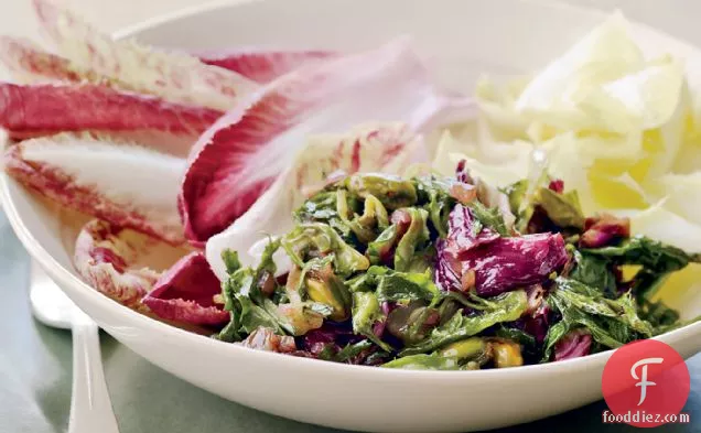 Chicory and Endive Salad with Spiced Pistachios