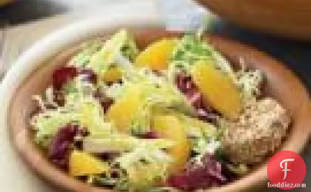 Winter Greens Salad With Oranges & Goat Cheese