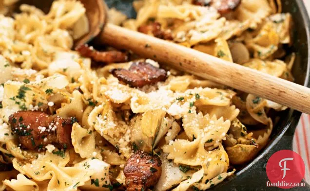 Farfalle with Bacon and Endives