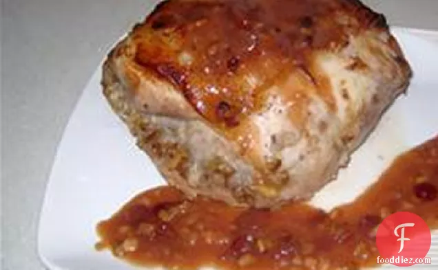Stuffed Pork Chops with Cranberries