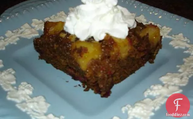 Upside-Down Gingerbread With Cranberries and Pineapple