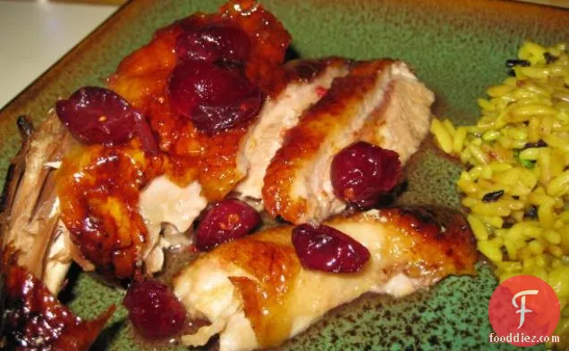 Roast Duck With Cranberry Glaze