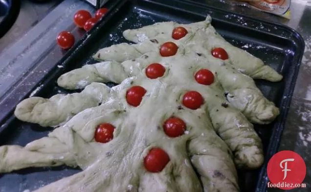 Matcha Christmas Tree Bread