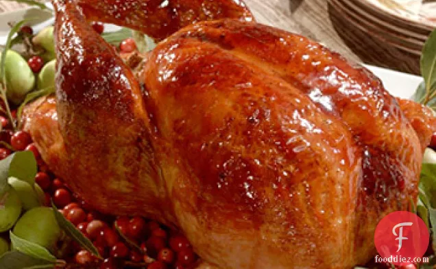 Cranberry-Glazed Turkey with Cranberry-Cornbread Stuffing