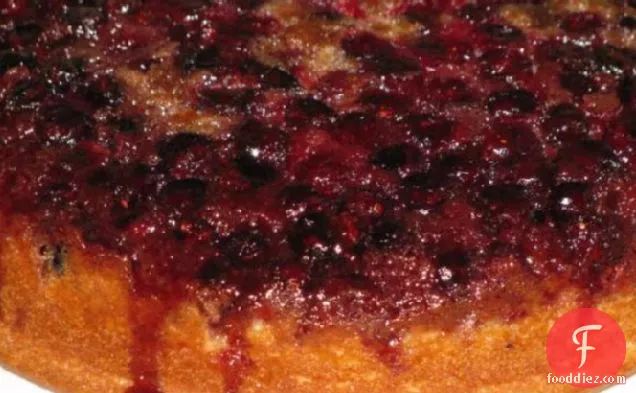 क्रेनबेरी उल्टा केक