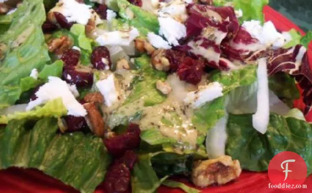 Mixed Greens With Pecans, Goat Cheese, and Dried Cranberries