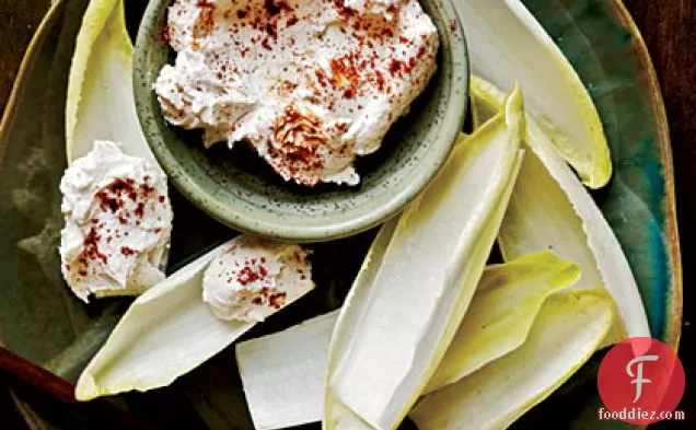 Endive Spears with Spicy Goat Cheese