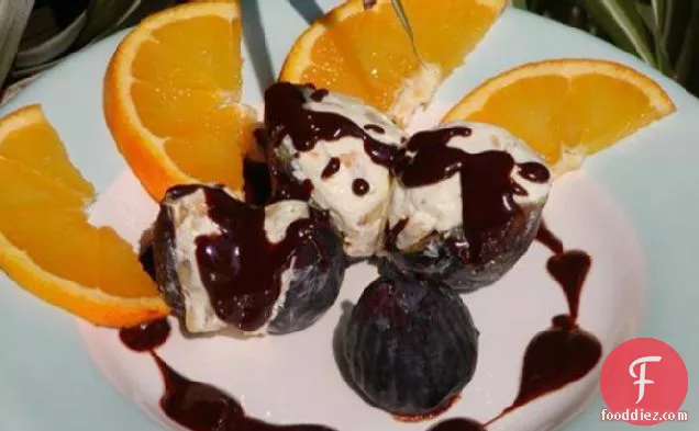 Stuffed Figs Drizzled With Chocolate