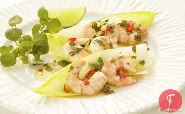 Shrimp with Mint, Chile, and Ginger