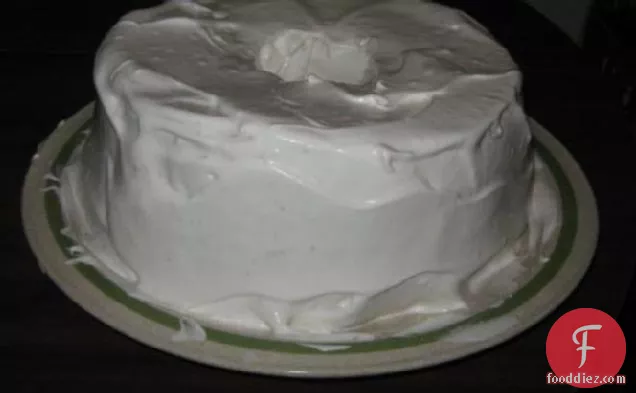 Chocolate Angel Food Cake With Marshmallow Frosting