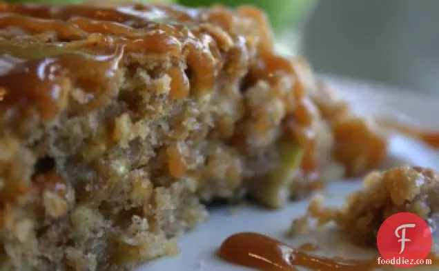 Chunky Apple Cake With Butterscotch Sauce