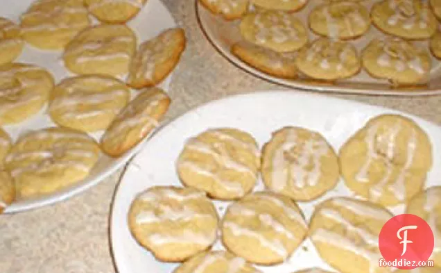 Glazed Almond Cookies