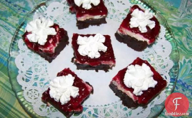 Raspberry Brownie Dessert