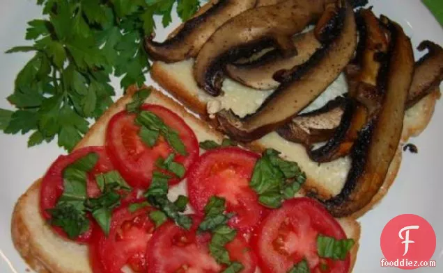 Portabella Mushroom and Tomato Sandwich