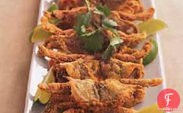 Cornmeal-Crusted Soft-Shelled Crabs with Cilantro-Lime Tartar Sauce