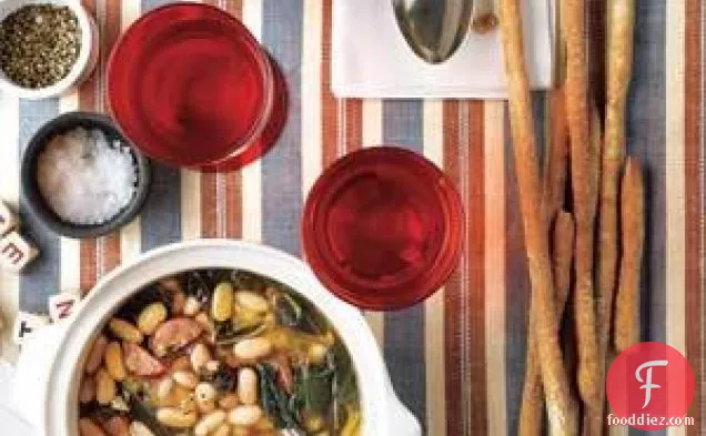 Slow-cooker White Bean Soup With Andouille And Collards