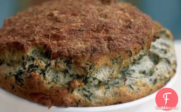 Greens and Cheese Soufflé