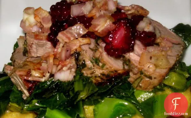 ग्रीन्स एंड ग्रिट्स के साथ घरेलू दिवा की हर्ब क्रस्टेड पोर्क टेंडरलॉइन