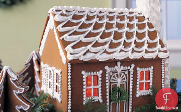Snow-Swept Gingerbread Cottage