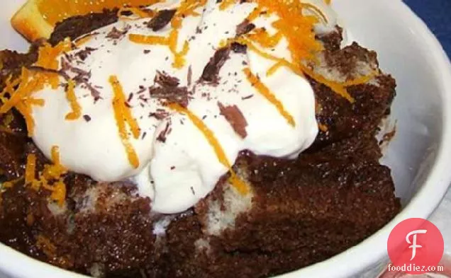Chocolate Orange Soufflé Bread Pudding