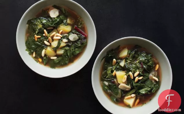 Three-greens Soup With Spinach Gremolata
